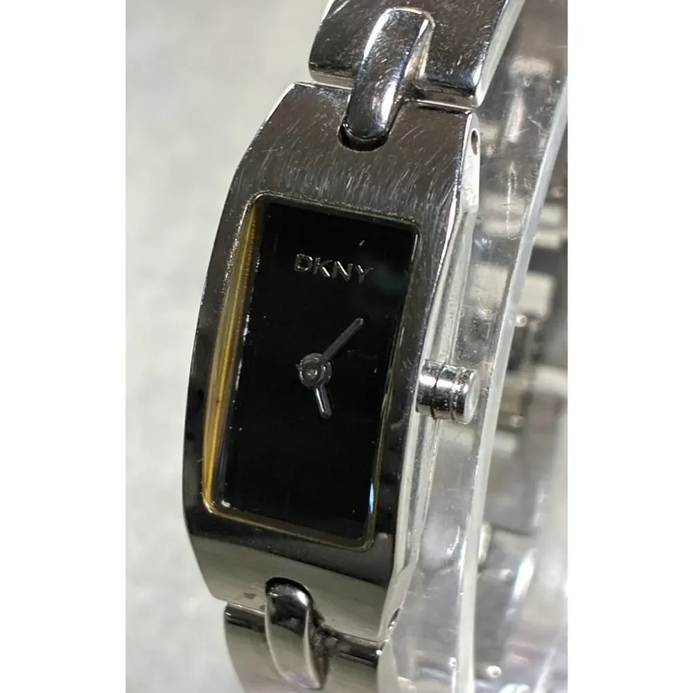 DKNY Women's NY-3365 Stainless Steel Watch Black Rectangular Dial 13mm Working